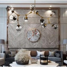 Designer Touch Decorative 10 Light Golden Chandelier with Glass Shade Modern Contemporary Style Light