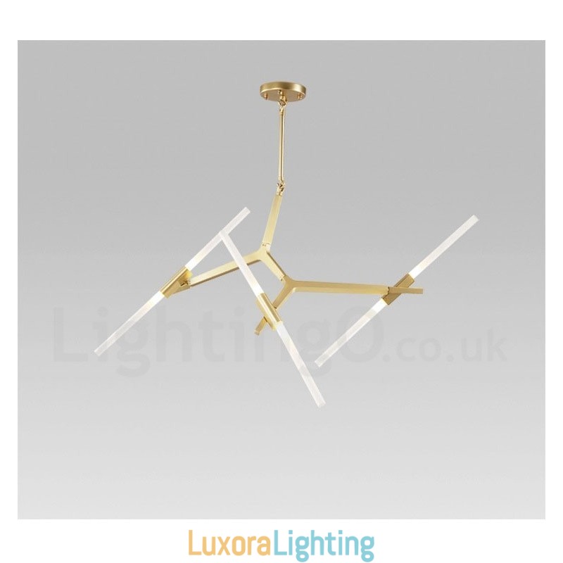 Designer Touch Decorative 6 Light Modern Contemporary 2 Tier Chandelier Light (Black Golden)