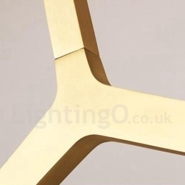 Designer Touch Decorative 6 Light Modern Contemporary 2 Tier Chandelier Light (Black Golden)