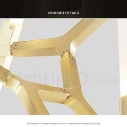 Designer Touch Decorative 6 Light Modern Contemporary 2 Tier Chandelier Light (Black Golden)