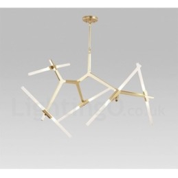 Designer Touch Decorative 10 Light Modern Contemporary Chandelier Light (Black Golden)