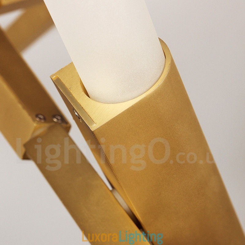 Designer Touch Decorative 10 Light Modern Contemporary Chandelier Light (Black Golden)