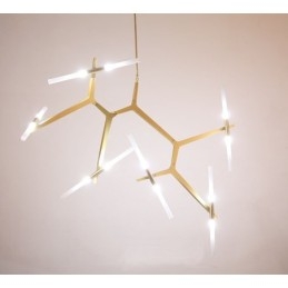 Designer Touch Decorative 12 Light Modern Contemporary Chandelier Light (Black Golden)