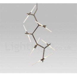 Designer Touch Decorative 12 Light Modern Contemporary Chandelier Light (Black Golden)