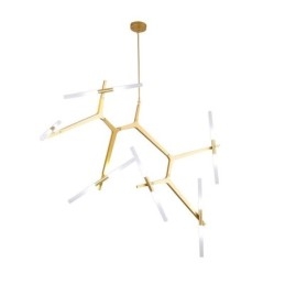 Designer Touch Decorative 12 Light Modern Contemporary Chandelier Light (Black Golden)