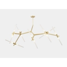 Designer Touch Decorative 14 Light Modern Contemporary Chandelier Light (Black Golden)