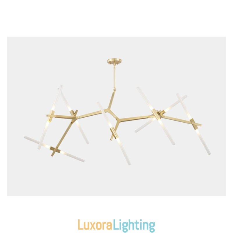 Designer Touch Decorative 14 Light Modern Contemporary Chandelier Light (Black Golden)