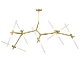 Designer Touch Decorative 14 Light Modern Contemporary Chandelier Light (Black Golden)