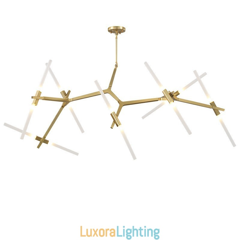 Designer Touch Decorative 14 Light Modern Contemporary Chandelier Light (Black Golden)