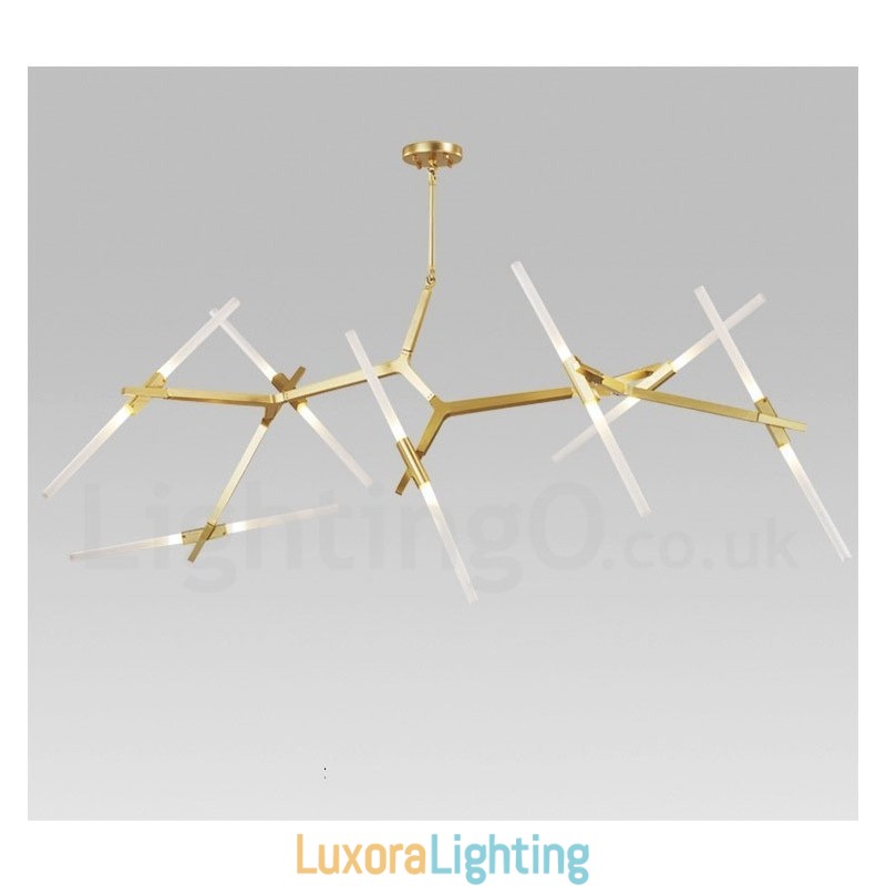Designer Touch Decorative 14 Light Modern Contemporary Chandelier Light (Black Golden)