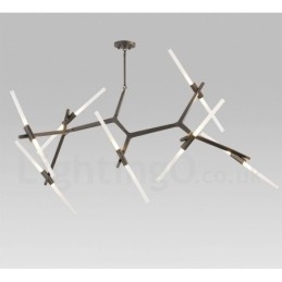 Designer Touch Decorative 14 Light Modern Contemporary Chandelier Light (Black Golden)