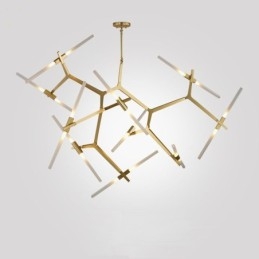 Designer Touch Decorative Modern Contemporary 20 Light Chandelier Light (Black Golden)