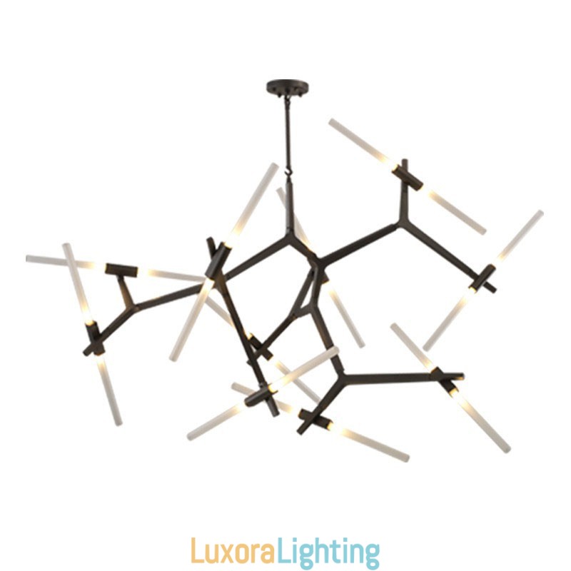 Designer Touch Decorative Modern Contemporary 20 Light Chandelier Light (Black Golden)