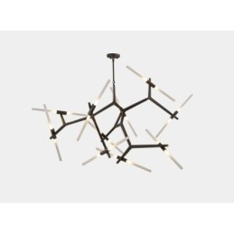 Designer Touch Decorative Modern Contemporary 20 Light Chandelier Light (Black Golden)