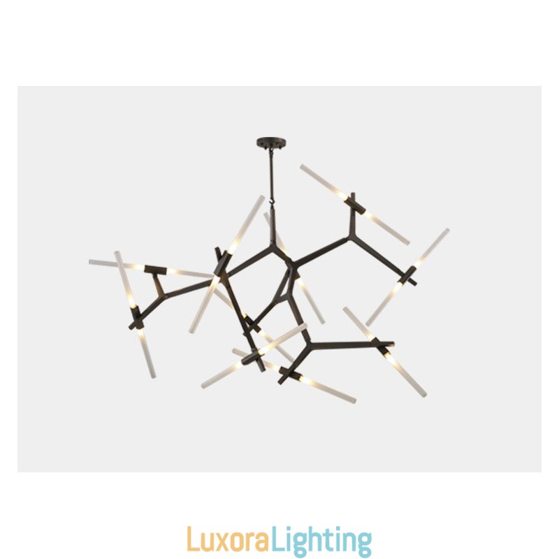 Designer Touch Decorative Modern Contemporary 20 Light Chandelier Light (Black Golden)