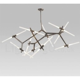 Designer Touch Decorative Modern Contemporary 20 Light Chandelier Light (Black Golden)