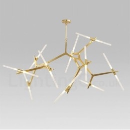 Designer Touch Decorative Modern Contemporary 20 Light Chandelier Light (Black Golden)