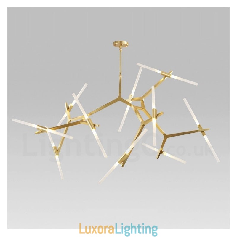 Designer Touch Decorative Modern Contemporary 20 Light Chandelier Light (Black Golden)