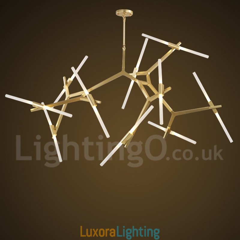 Designer Touch Decorative Modern Contemporary 20 Light Chandelier Light (Black Golden)