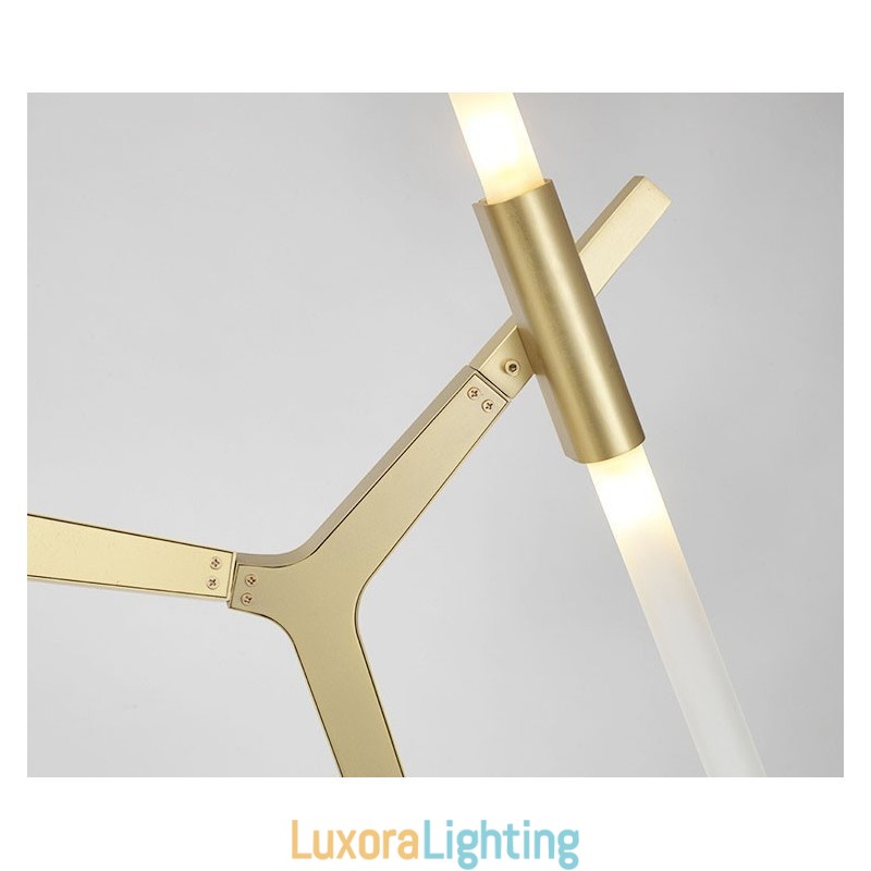 Designer Touch Decorative Modern Contemporary 20 Light Chandelier Light (Black Golden)