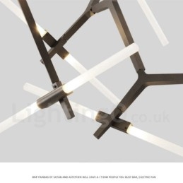 Designer Touch Decorative Modern Contemporary 20 Light Chandelier Light (Black Golden)