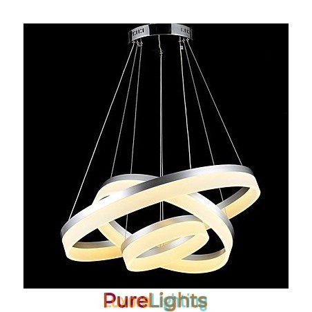 Designer Touch Decorative Round Pendant Light Modern Acrylic Lamps Lighting Luxurious Three Rings Ceiling Lights Fixtures