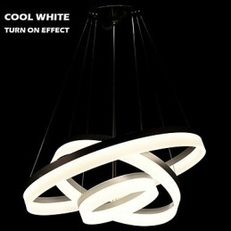 Designer Touch Decorative Round Pendant Light Modern Acrylic Lamps Lighting Luxurious Three Rings Ceiling Lights Fixtures