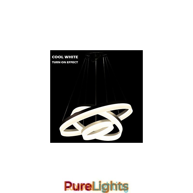 Designer Touch Decorative Round Pendant Light Modern Acrylic Lamps Lighting Luxurious Three Rings Ceiling Lights Fixtures