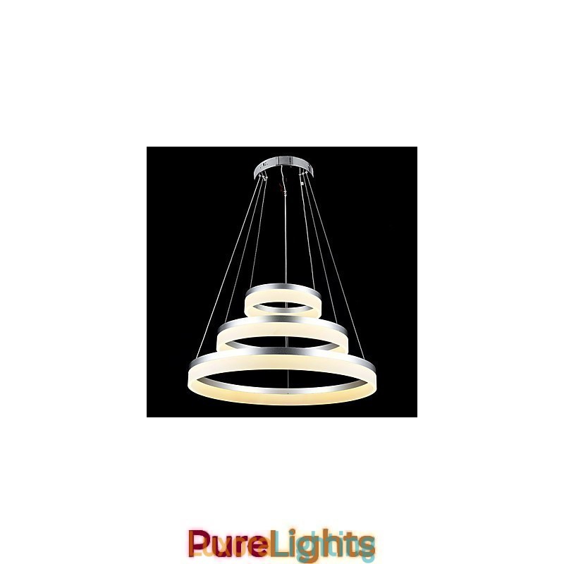 Designer Touch Decorative Round Pendant Light Modern Acrylic Lamps Lighting Luxurious Three Rings Ceiling Lights Fixtures