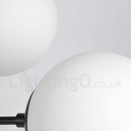 Designer Touch Decorative Black 8 Light Modern Contemporary 2 Tier Metal Chandelier with Glass Shade