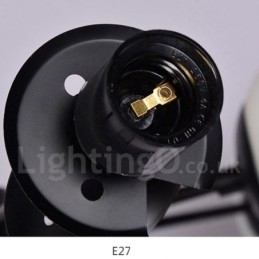 Designer Touch Decorative Black 8 Light Modern Contemporary 2 Tier Metal Chandelier with Glass Shade