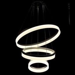 Designer Touch Decorative Round Pendant Light Modern Acrylic Lamps Lighting Luxurious Three Rings Ceiling Lights Fixtures