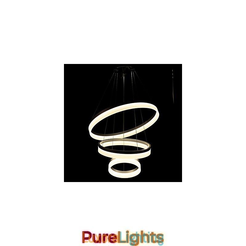 Designer Touch Decorative Round Pendant Light Modern Acrylic Lamps Lighting Luxurious Three Rings Ceiling Lights Fixtures