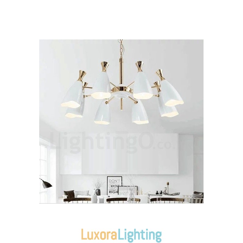Designer Touch Decorative Modern Contemporary Style 8 Light Chandelier Lamp