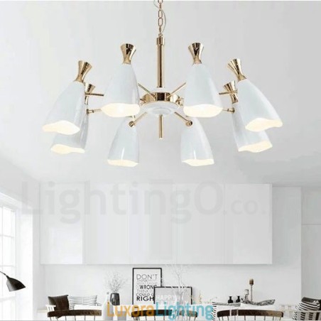 Designer Touch Decorative Modern Contemporary Style 8 Light Chandelier Lamp