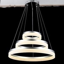 Designer Touch Decorative Round Pendant Light Modern Acrylic Lamps Lighting Luxurious Three Rings Ceiling Lights Fixtures