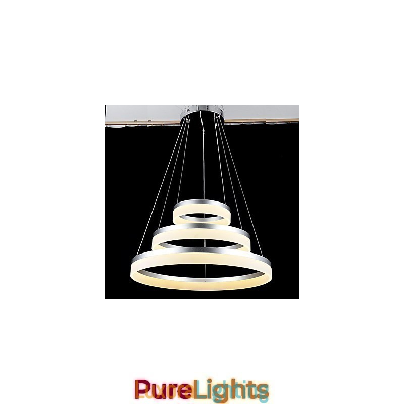 Designer Touch Decorative Round Pendant Light Modern Acrylic Lamps Lighting Luxurious Three Rings Ceiling Lights Fixtures