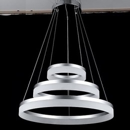 Designer Touch Decorative Round Pendant Light Modern Acrylic Lamps Lighting Luxurious Three Rings Ceiling Lights Fixtures