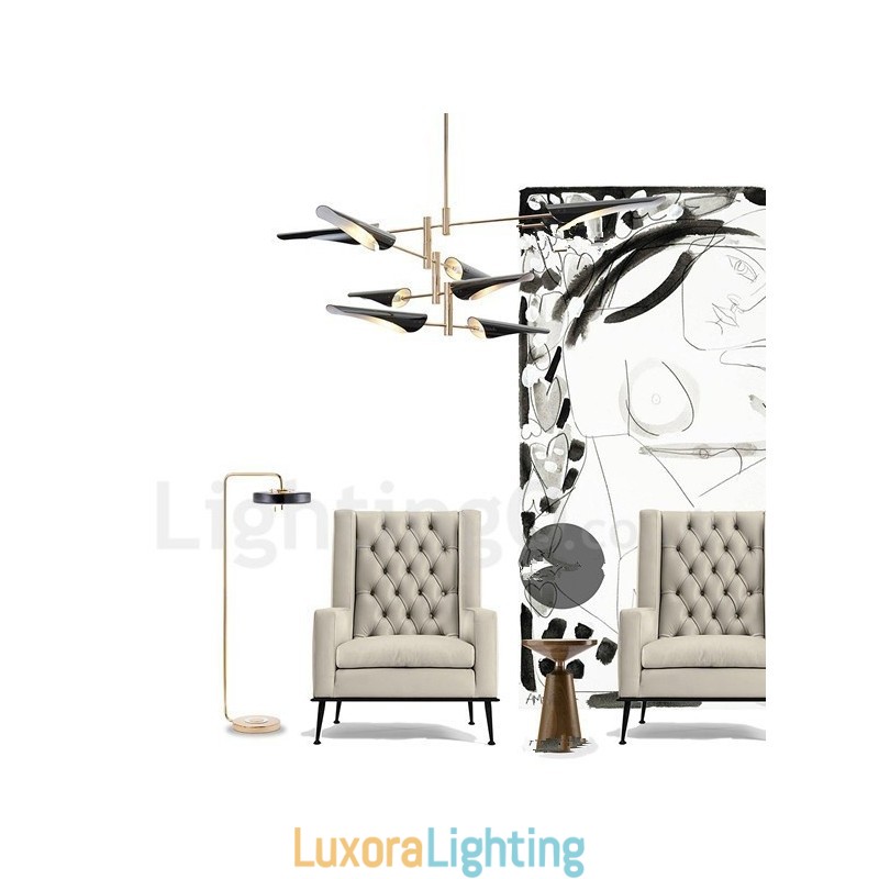 Designer Touch Decorative Modern Contemporary 4 Tier 8 Light Chandelier