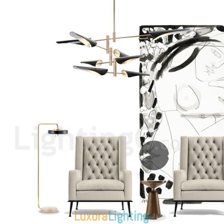 Designer Touch Decorative Modern Contemporary 4 Tier 8 Light Chandelier