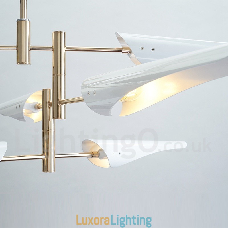 Designer Touch Decorative Modern Contemporary 4 Tier 8 Light Chandelier