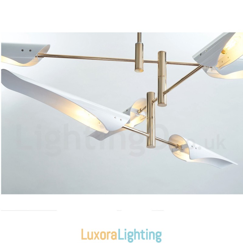 Designer Touch Decorative Modern Contemporary 4 Tier 8 Light Chandelier