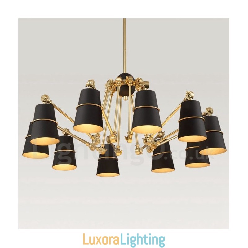 Designer Touch Decorative 10 Light Chandelier Lamp with Modern Contemporary Style Light