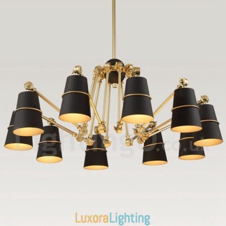 Designer Touch Decorative 10 Light Chandelier Lamp with Modern Contemporary Style Light