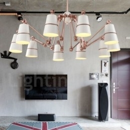 Designer Touch Decorative 10 Light Chandelier Lamp with Modern Contemporary Style Light