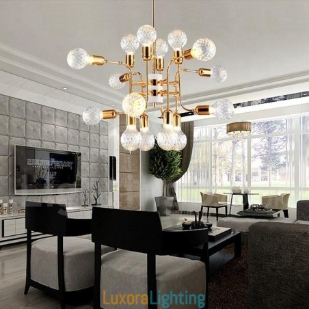 Designer Touch Decorative 4 Tier Modern Contemporary 16 Light Chandelier Lamp Light
