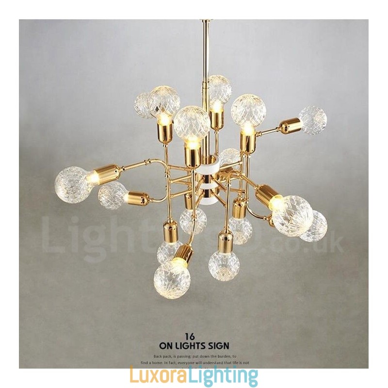 Designer Touch Decorative 4 Tier Modern Contemporary 16 Light Chandelier Lamp Light