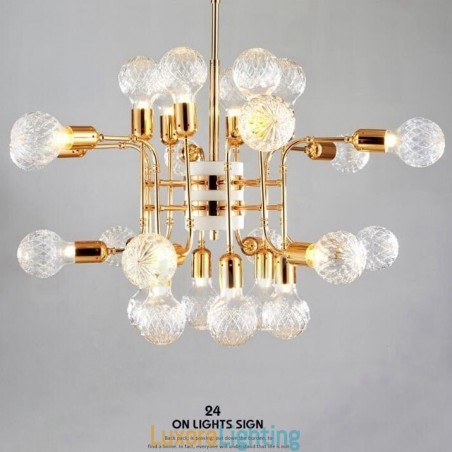 Designer Touch Decorative 4 Tier Modern Contemporary 24 Light Chandelier Lamp Light