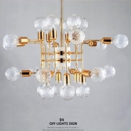 Designer Touch Decorative 4 Tier Modern Contemporary 24 Light Chandelier Lamp Light