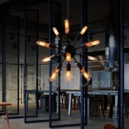 Designer Touch Decorative 12 Light Retro Vintage Sputnik Chandelier